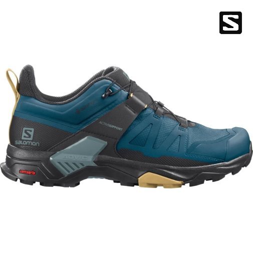 Tênis De Caminhada Salomon X Ultra 4 GTX Masculino Azuis Pretas | PT F42153